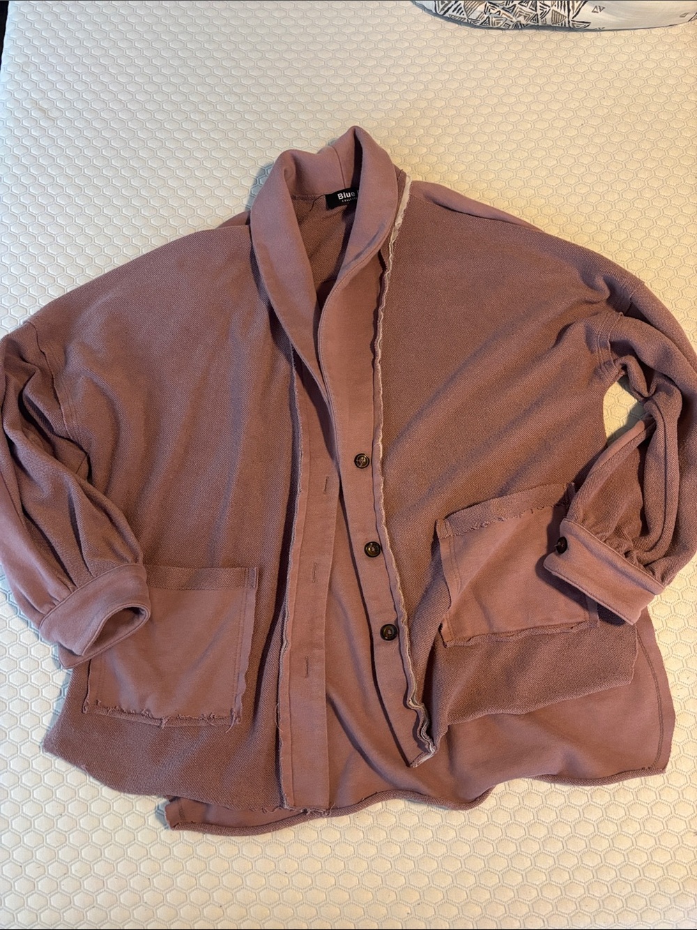 💛2 for $15! Mauve Button-Front cardigan